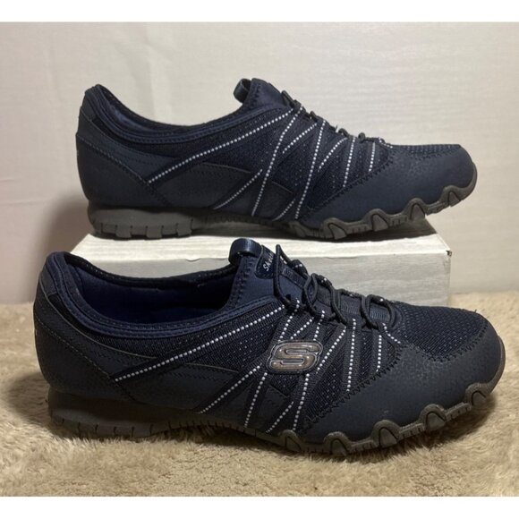 Skechers Casual Shoes Wm 8 Navy Bikers Lite Relive Air Cooled Memory Foam - Picture 2 of 12